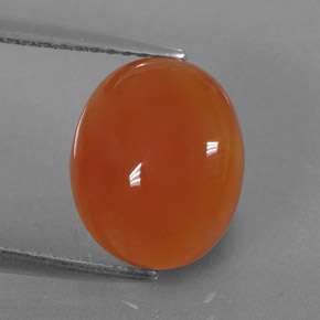 Cornalina naranja natural de 3,65 ct, transparente, transparente / translúcido