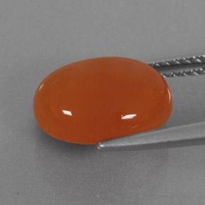 Cornalina naranja natural de 3,65 ct, transparente, transparente / translúcido