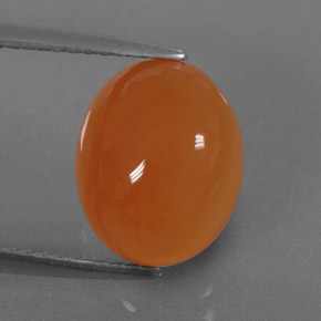Cornalina naranja natural de 3,91 ct, transparente, transparente / translúcido