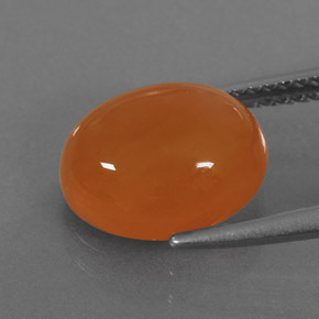 Cornalina naranja natural de 3,91 ct, transparente, transparente / translúcido