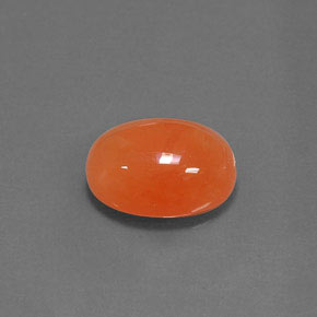 Cornalina Naranja natural de 4.56 ct, Corte Óvalo, Translúcido