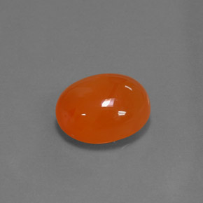 Cornalina naranja natural de 4,59 ct, corte óvalo, translúcido