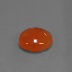 Cornalina naranja natural de 4,17 ct, corte óvalo, translúcido
