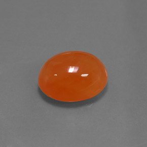 Cornalina naranja natural de 5,07 ct, corte óvalo, translúcido