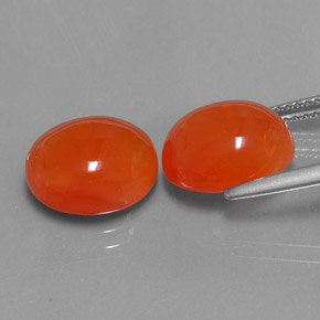 Gemas de cornalina naranja natural de  ct, transparente, transparente / translúcido