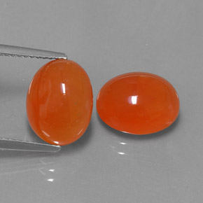 Gemas de cornalina naranja natural de  ct, transparente, transparente / translúcido