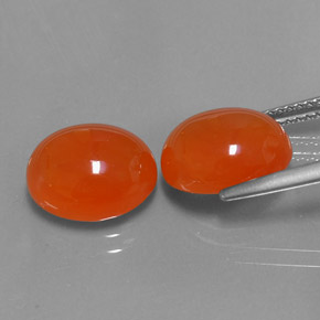 Gemas de cornalina naranja natural de  ct, transparente, transparente / translúcido