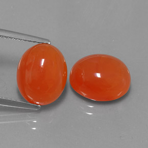 Gemas de cornalina naranja natural de  ct, transparente, transparente / translúcido