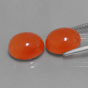 Gemas de cornalina naranja natural de  ct, transparente, transparente / translúcido