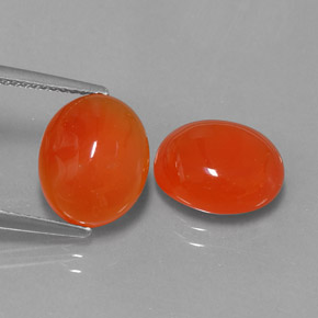 Gemas de cornalina naranja natural de  ct, transparente, transparente / translúcido