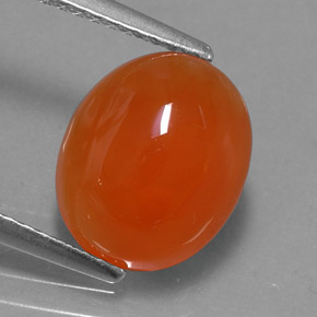 Cornalina naranja natural de 3,29 ct, transparente, transparente / translúcido