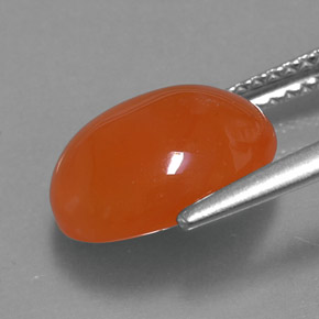 Cornalina naranja natural de 3,51 ct, transparente, transparente / translúcido