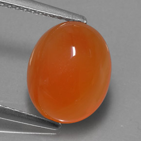 Cornalina Naranja natural de 4.11 ct, Transparente, Transparente / Translúcido