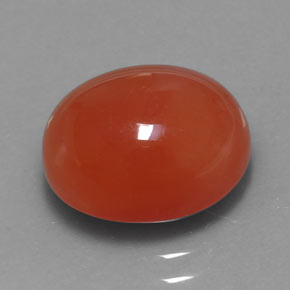 Cornalina naranja natural de 4,16 ct, transparente, transparente / translúcido
