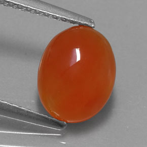 Cornalina naranja natural de 1,84 ct, transparente, transparente / translúcido