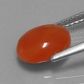 Cornalina naranja natural de 1,84 ct, transparente, transparente / translúcido