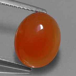 Cornalina naranja natural de 4,11 ct, transparente, transparente / translúcido