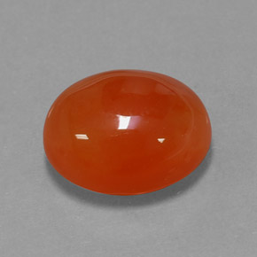 Cornalina naranja natural de 3,80 ct, transparente, transparente / translúcido