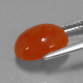 Cornalina naranja natural de 3,80 ct, transparente, transparente / translúcido