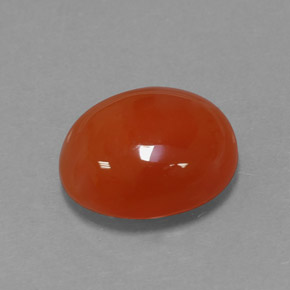 Cornalina naranja natural de 3,43 ct, transparente, transparente / translúcido