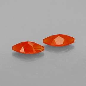 Gemas de cornalina naranja natural de  ct, transparente, transparente / translúcido
