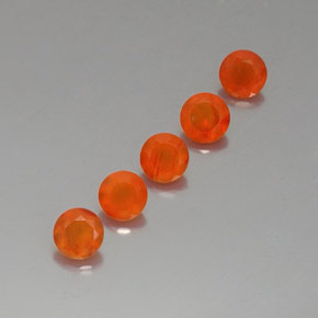 Gemas de cornalina naranja natural de  ct, transparente, transparente / translúcido