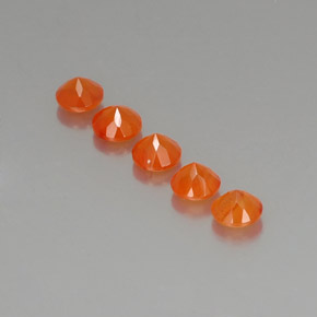Gemas de cornalina naranja natural de  ct, transparente, transparente / translúcido