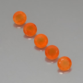 Gemas de cornalina naranja natural de  ct, transparente, transparente / translúcido