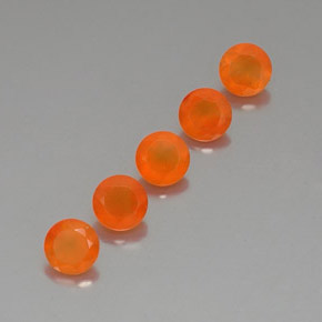 Gemas de cornalina naranja natural de  ct, transparente, transparente / translúcido