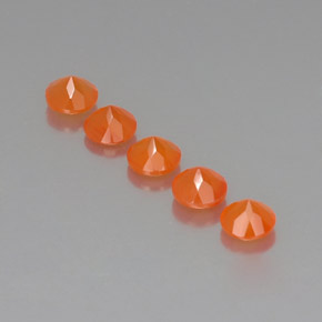 Gemas de cornalina naranja natural de  ct, transparente, transparente / translúcido