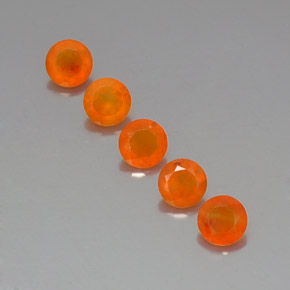 Gemas de cornalina naranja natural de  ct, transparente, transparente / translúcido