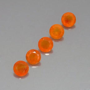 Gemas de cornalina naranja natural de  ct, transparente, transparente / translúcido