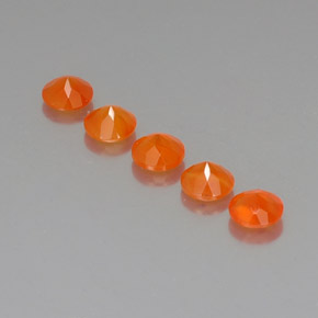 Gemas de cornalina naranja natural de  ct, transparente, transparente / translúcido