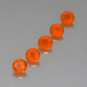Gemas de cornalina naranja natural de  ct, transparente, transparente / translúcido