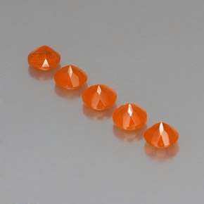 Gemas de cornalina naranja natural de  ct, transparente, transparente / translúcido
