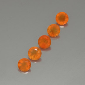 Gemas de cornalina naranja natural de  ct, transparente, transparente / translúcido