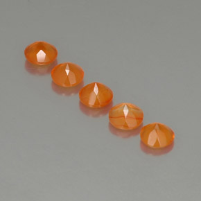 Gemas de cornalina naranja natural de  ct, transparente, transparente / translúcido