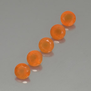 Gemas de cornalina naranja natural de  ct, transparente, transparente / translúcido