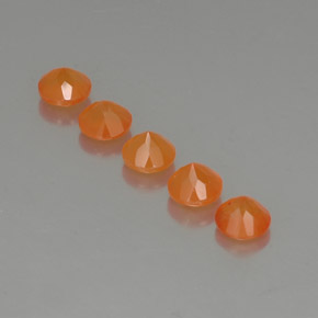 Gemas de cornalina naranja natural de  ct, transparente, transparente / translúcido