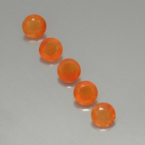 Gemas de cornalina naranja natural de  ct, transparente, transparente / translúcido