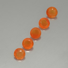 Gemas de cornalina naranja natural de  ct, transparente, transparente / translúcido