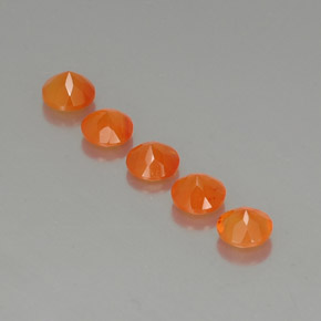 Gemas de cornalina naranja natural de  ct, transparente, transparente / translúcido