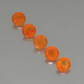 Gemas de cornalina naranja natural de  ct, transparente, transparente / translúcido