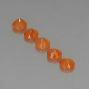 Gemas de cornalina naranja natural de  ct, transparente, transparente / translúcido
