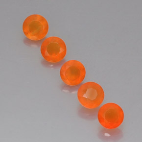 Gemas de cornalina naranja natural de  ct, transparente, transparente / translúcido