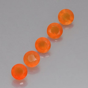 Gemas de cornalina naranja natural de  ct, transparente, transparente / translúcido