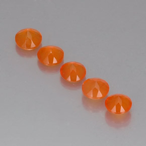 Gemas de cornalina naranja natural de  ct, transparente, transparente / translúcido