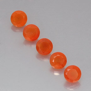 Gemas de cornalina naranja natural de  ct, transparente, transparente / translúcido