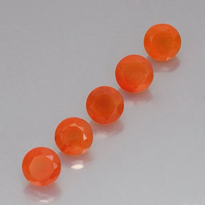 Gemas de cornalina naranja natural de  ct, transparente, transparente / translúcido