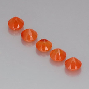 Gemas de cornalina naranja natural de  ct, transparente, transparente / translúcido